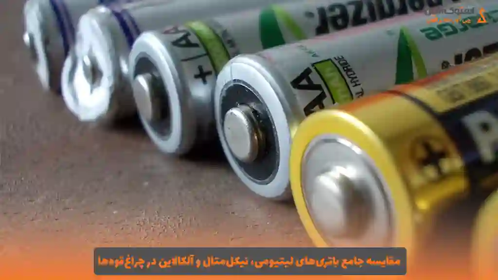 مقایسه جامع باتری‌های لیتیومی، نیکل‌متال و آلکالاین در چراغ‌قوه‌ها