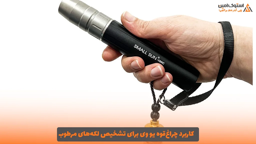 کاربرد چراغ‌قوه یو وی برای تشخیص لکه‌های مرطوب 